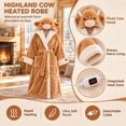 thumbnail image 4 of LOWLHOME Christmas Heated Robe for Women, Adjustable Temperature Wearable Heated Blanket, Soft Warm Flannel Fabric for Home Lounging and Winter Comfort, 4 of 6