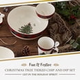 thumbnail image 2 of Spode Christmas Tree Tartan Tiered Chip and Dip Serving Set - 2-Piece Festive Holiday Entertaining Collection - Tartan Plaid Border, Porcelain - Dishwasher, Microwave, Oven, Freezer Safe, 2 of 7