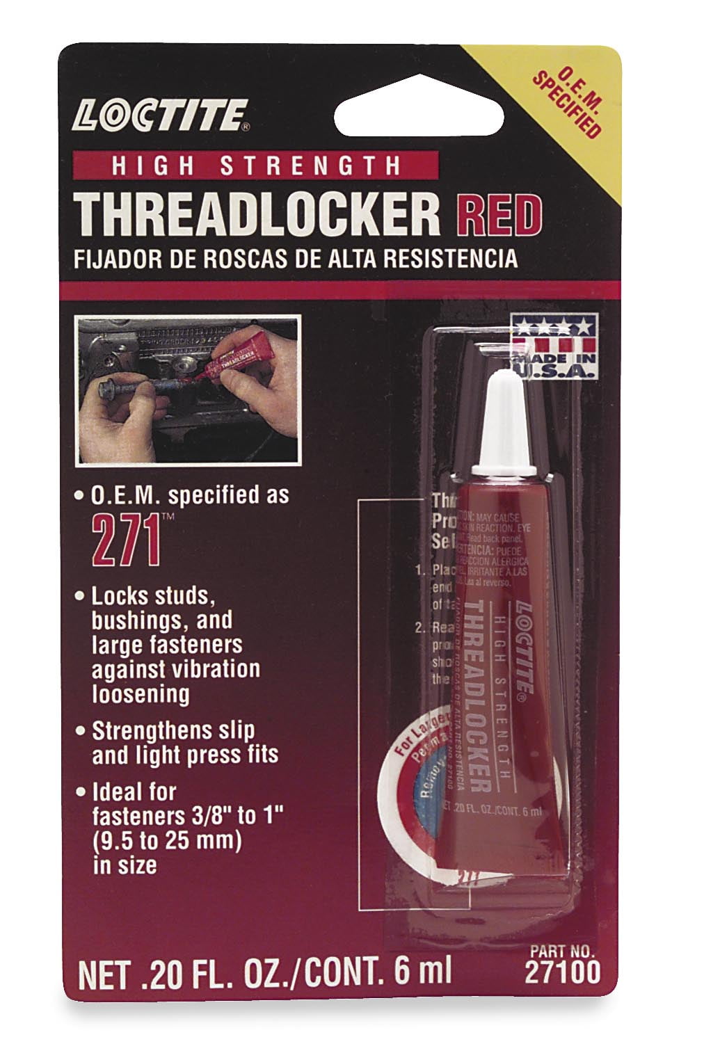 Loctite 27100 Permatex Threadlocker