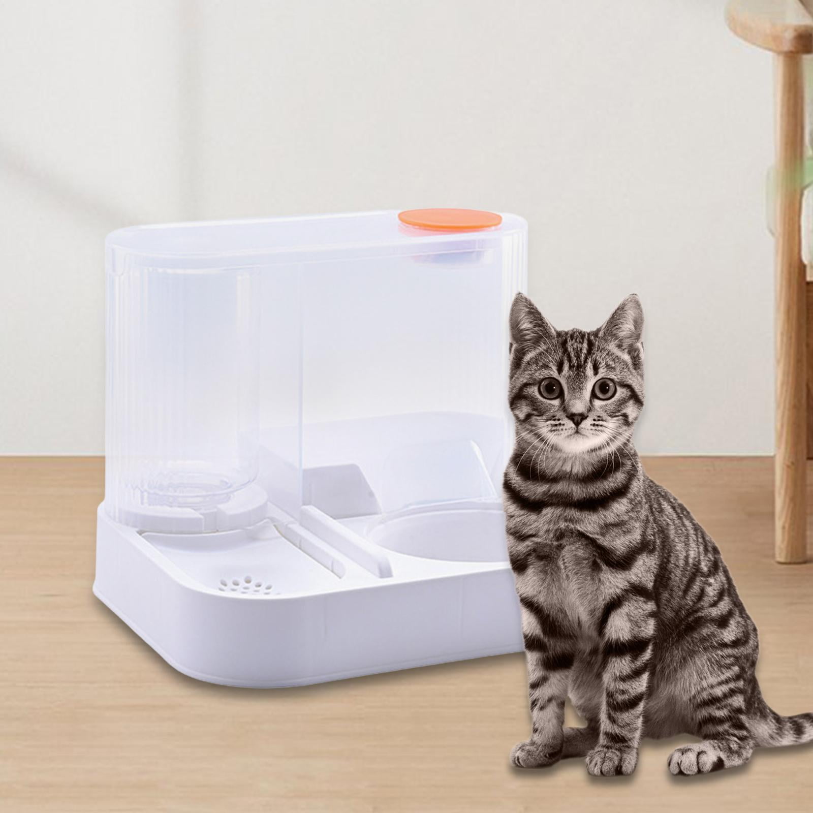perfeclan Cat Feeder and Water Dispenser Automatic Pet Feeder Cat Dog Bowl Dish Gravity Dog Feeder for Indoor Cats Kitten Puppy Bunny basic