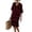 Red, variant on Levmjia Womens Printed Striped Dress Cotton Linen V Neck Casual Solid Color Summer Beach Vacation Loose Fit Mid Sleeve Flowy Breathable Comfortable Stylish