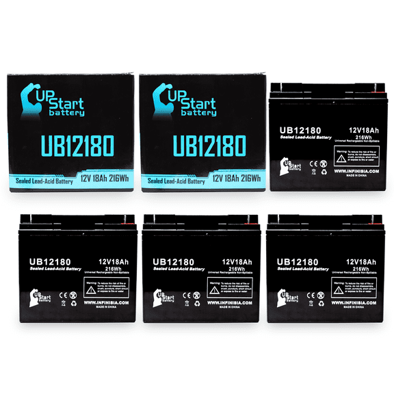 4x Pack - Compatible Best Technologies BA39 Battery - Replacement UB12180 Universal Sealed Lead Acid Battery (12V 18Ah, 18000mAh, T4 Terminal, AGM, SLA)