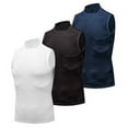 thumbnail image 4 of ZQUUVOU Men's Turtleneck Workout Tank Tops Solid Color Trendy Leisure Fitness Sports Slim Tank Basic Tops White, 4 of 4