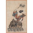thumbnail image 2 of Anonymous 11x14 Black Ornate Wood Framed Double Matted Museum Art Print Titled: Ebisu (1800s), 2 of 5