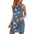 thumbnail image 1 of Vestido HUOGUO, casual, de verano, a la moda, de metal, cuello colgante, 1 of 5