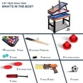 Raychee Pool Table Red RayChee 36” 4-in-1 Multi Game Table, Combo Game Table Set for Kids ...