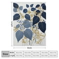 thumbnail image 4 of Fenyluxe Fine Foliage Lace Print Throw Blanket Flannel Super Soft All Seasons Hand Feel Blanket 50x60in, 4 of 6