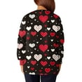 thumbnail image 5 of FrzhBrz Valentines Day Womens Scrub Jacket Long Sleeve Button Down Cute Print Valentine's Day Holiday Nurse Working Uniforms, 5 of 5