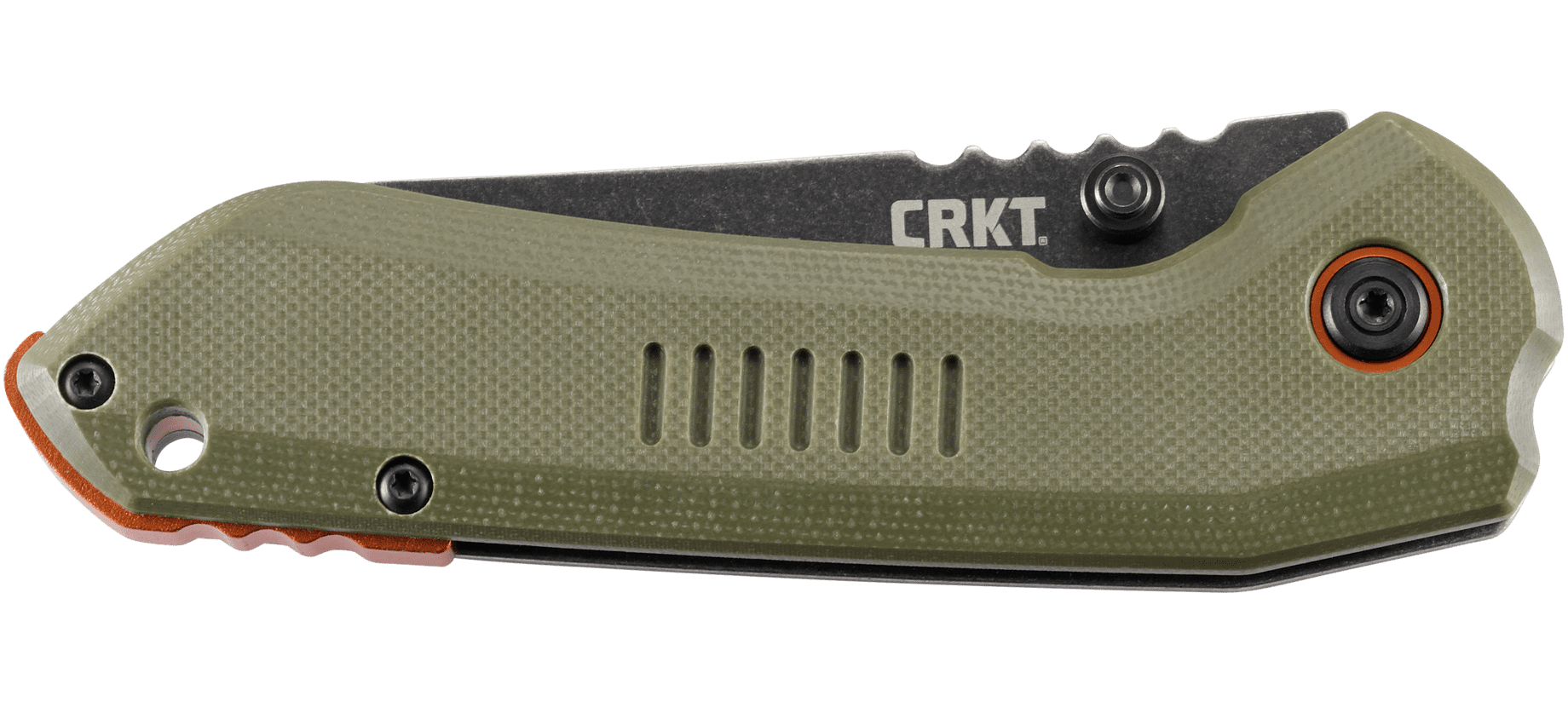 CRKT Overland Outdoor Survival Folding Knife with Frame Lock: Stainless Steel Plain Edge Blade, G10 Handle, Pocket Clip, 6280