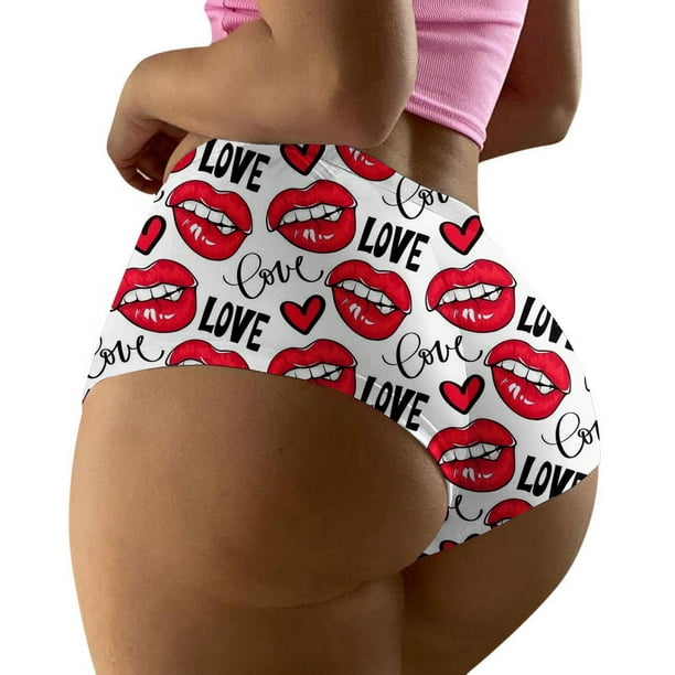 Women Sexy Print Panties Stretchy Soft No Muffin Underwear Seamless Flex  Fit Sport Athletics Briefs (Black, S) at  Women's Clothing store