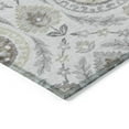 thumbnail image 4 of Addison Rugs Chantille Indoor/Outdoor Transitional Floral Silver Washable Rectangle Rug, 1'8" x 2'6", 4 of 6