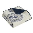 thumbnail image 6 of Chic Home Safira Quilt Set Contemporary Two-Tone Paisley Print Bed In A Bag - Sheet Set Decorative Pillows Shams Included - 9-Piece - King 104x90", Navy, 6 of 7
