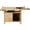 49.5*20 inch, variant on Leavader 55" Wood Workbench Heavy Duty Rubber Wood Workbench 330 Lbs Load Capacity Adjustable Handle Woodworking Table with Drawers Shelves for Garage Workshop Home