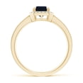 thumbnail image 2 of ANGARA Natural 1.05 ct Blue Sapphire Engagement Ring with Diamond Halo in 14K Yellow Gold for Women (Size-7x5mm) | September Birthstone, Anniversary, Jewelry Gift for Women | Natural Sapphire Ring, 2 of 9