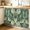 White Dark Green Emerald Green, variant on Abstract Boho Cabinet Curtain 28"Wx51"L,Dustproof Storage Cabinet Curtain with Self Adhesive Tape,Bohemian Palm Leaf Geometric Leaf Circle Tall Pantry Cover Drape for Kitchen,Utility Closet