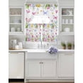 thumbnail image 3 of Pink Spring Floral Easter Swag Curtains for Living Room/Bedroom Windows, Pastoral Tulip Flower Kitchen Curtains and Valances Set 36 Inch Length, Light Filtering Swags Valance Curtain Panels, 3 of 5