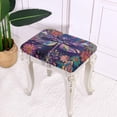 thumbnail image 3 of Xoenoiee Boho Mandala Dragonfly Print Rectangle Bar Stool Covers, Stretch Stool Covers Rectangular, Vanity Stool Cover with Elastic Band, (14"- 20") L x (10"- 14") W,, 2 Pack, 3 of 6