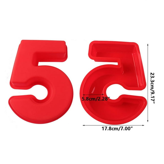 CEHVOM 10 Inch Large Silica Gel Large Cake Plate Birthday Number Silicone Cake Pizza Pan Baking Cake Bread Kitchen DIY Mould Clearance