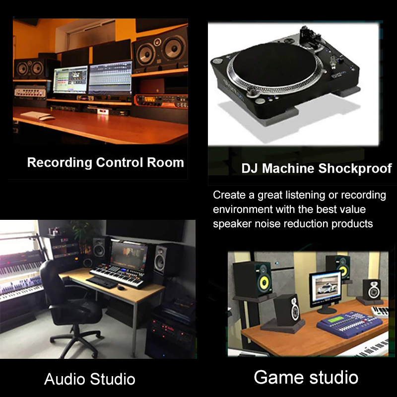Studio Monitor Isolation Pads High Density adjustable Acoustic Foam For Most Speaker Stand Piano Room Sound Reinforcement Cushion