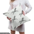 thumbnail image 4 of Ambesonne Unicorn Fabric by the Yard Upholstery, Running Fantasy Creatures, 1 Yard, Charcoal Grey and White, 4 of 4