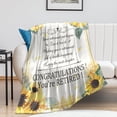thumbnail image 2 of Retirement Throw Blanket - Soft, Fuzzy & Warm - 50x60 Inches Flannel Blankets for Women, Men - Light Blue Modern Throws Farewell Gift for Coworker, 2 of 5