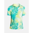 thumbnail image 5 of Birdie Bound Men's and Big Men's Grunge Leaves Polo Shirt, Sizes XS-4XLT, 5 of 5