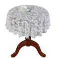 thumbnail image 2 of White Color Round Lace Table Cloth Stylish Tabletop Decorative Covering For Study Room Home, 2 of 5