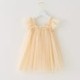 thumbnail image 4 of Gaexia Tutu Dress Girls 8 Embroidery Ruffle Sleeve Tiered Swing A-Line High Waist Cute Tween Twirling Tiered Midi Dresses for 3-12 Years Beige,120, 4 of 5