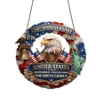 thumbnail image 2 of 250 Anniversary 4th Of July Acrylic Eagle Door Sign, 250 Year American Anniversary Wreath, Patriotic Independence Day Door Hanger, America's 250th Gifts For Family, 2 of 8