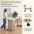 thumbnail image 6 of ELLEGNT 4 PCS Stackable Stools for Kitchen & Apartments with Rolling Base and Locking Casters, Natural, 6 of 9