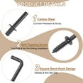 thumbnail image 3 of Uxcell L-Shape Screw Hooks Carbon Steel 7 Shape Right Angle Medal Hooks Fit for Hanging Home Workplace Office 1 Inch, 3 of 6