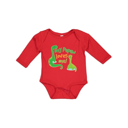 

Inktastic Pepaw Loves Me Baby Grandson Gift Baby Boy Long Sleeve Bodysuit