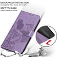 thumbnail image 4 of Dteck for iPhone 14 Wallet Case for Women Girls, Embossed Flip Kickstand Cover with Card Holder Shockproof Phone Case with Wrist Strap for iPhone 14,Purple Love, 4 of 6
