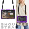 thumbnail image 7 of Case for Samsung Galaxy Tab S10 FE+ Plus 13.1 inch 2025, 360 Rotating Stand Handle Pencil Holder Shoulder Strap Heavy Duty Shockproof Cover, Purple, 7 of 7