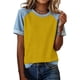 thumbnail image 2 of Camisetas de Manga Larga de Verano para Mujeres de Cuello Redondo de Manga Corta de Color Sólido, Camisetas de Manga Corta de Verano para Mujeres, 2 of 5