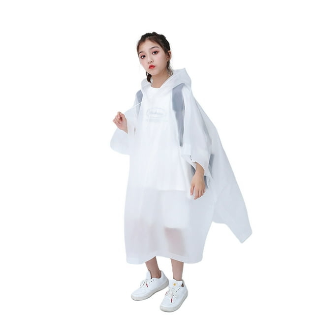 Flmtop Poncho de Pluie Mode Imperméable Portable Non Jetable Équipement de Pluie pour Enfants