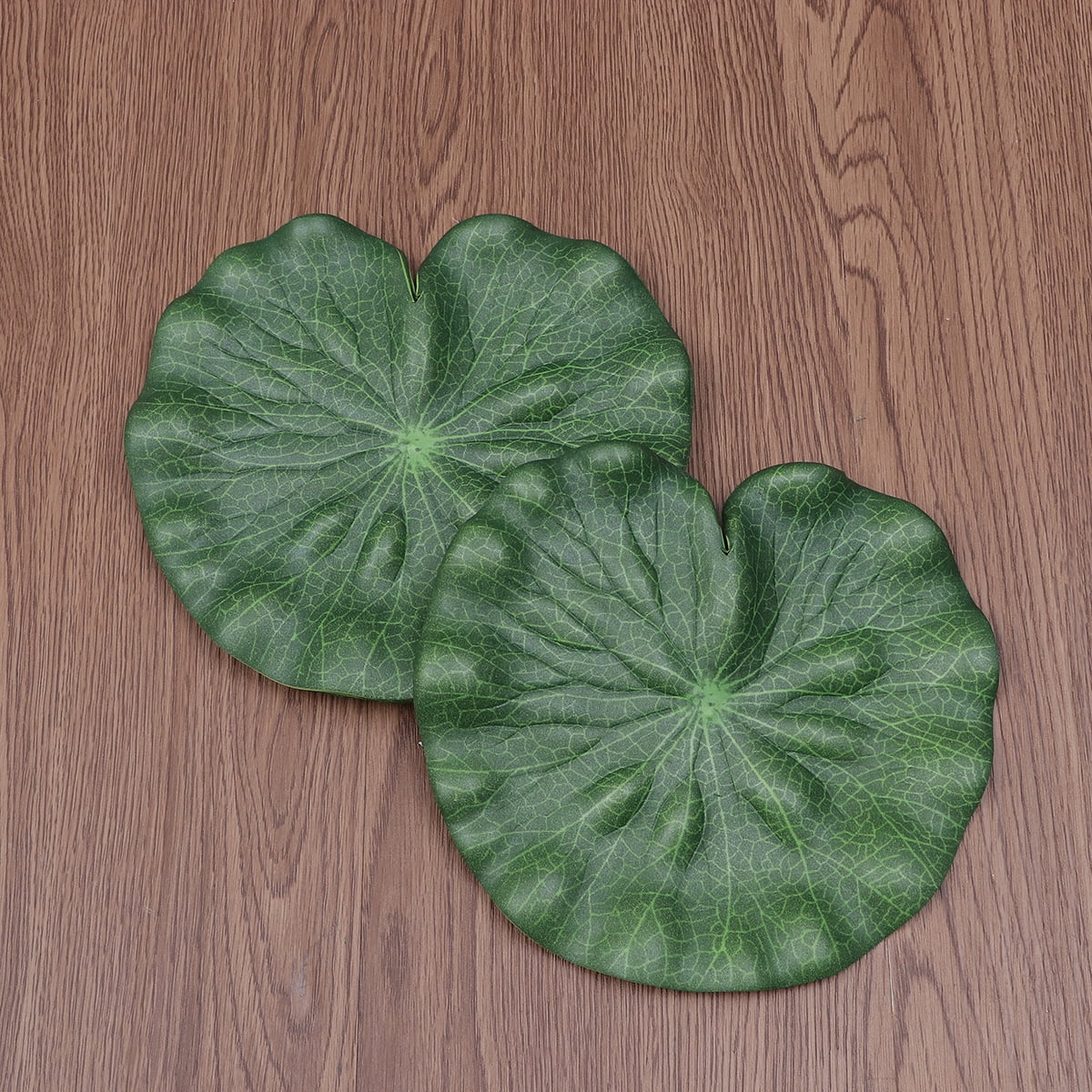BARMI Artificial Floating Lotus Leaves – 2Pcs EVA Pond Decor, Realistic Water Garden Foliage