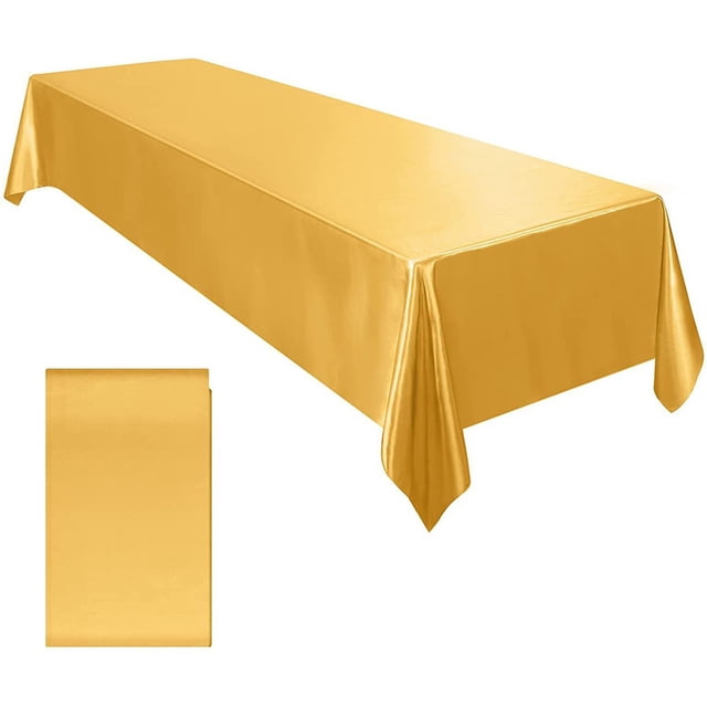 Lefu Satin Tablecloth Table Cloth 145x260cm for Banquet Decor Wedding Dining Table