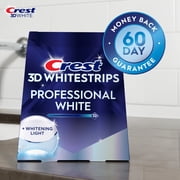 Crest Teeth Whitening Kit, 3D Whitestrips Professional White with Light At-home Teeth Whitening Kit, 19 Treatments, 32 Levels Whiter