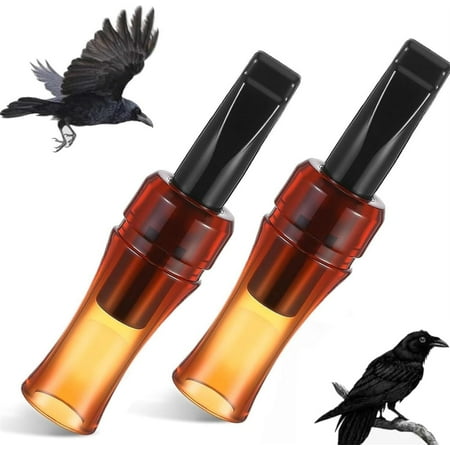 UUHYTG Portable Crow Call Whistle Realistic Sound Bird Caller for Hunting and Attraction Durable Imitation Crow Decoy for Outdoor Wildlife Observation and Photography
