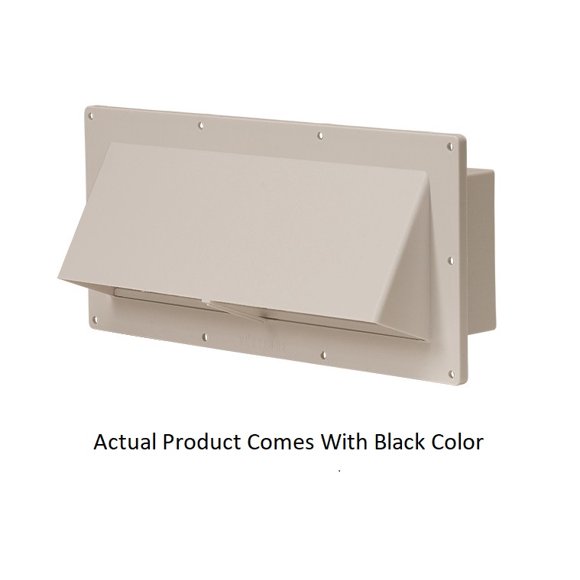 Ventline Stove Vent Hood Exhaust Outlet BV2250-05R Non Louvered Locking; 9/16 Inch Collar Opening; Black; Polystyrene Plastic; Single