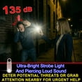 thumbnail image 3 of 135dB Rechargeable Personal Safety Alarm Built-in Ultra-Bright Flashlight Non Slip Grip Keychain Emergey SOS Siren for Women, Students, Night Runner. Loud Sound Hiking Bear Alerts Hook. Rose Gold, 3 of 4