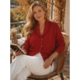 thumbnail image 3 of Xdegoge Womens Shawl Collar Cardigan Sweaters Button Down Long Sleeve Loose Fit Knit Tops Casual Fall Winter Open Front Outerwear Cozy Coat for Daily Wear, 3 of 5