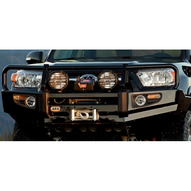 Fits 2003-2005 Toyota 4Runner ARB Bumper 3421530 One Piece Design; Direct Fit; Mounting Hardware Included; With Grille/Headlight Guard; With Internal Winch Mount; With Tow Hook Cutouts