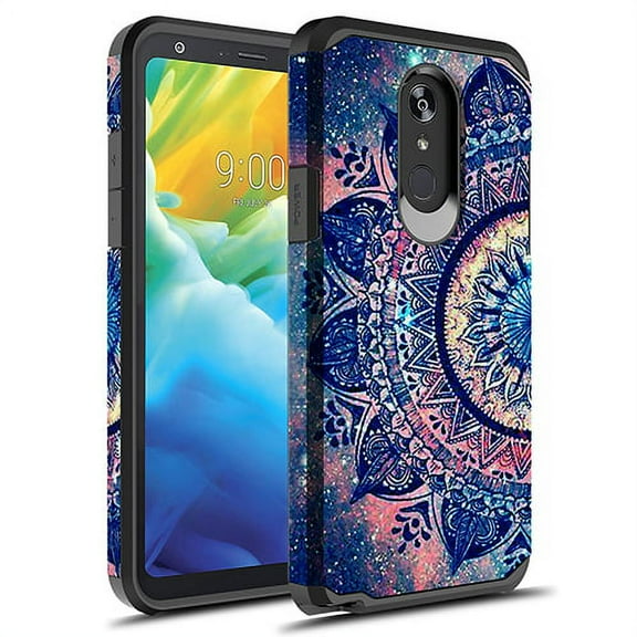 LG Stylo 5 Case, KAESAR Slim Hybrid Dual Layer Shockproof Hard Cover Graphic Fashion Cute Colorful Silicone Skin Cover Armor Case for LG Stylo 5 (Mandala)