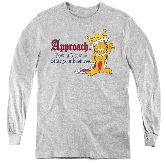 Garfield State Your Business Youth Long Sleeve T-Shirt Athletic Heather