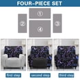 thumbnail image 6 of Xoenoiee Butterfly Music Note Pattern Recliner Slipcover Lazyboy Recliner Chair Cover 4 Piece Stretch Recliner Couch Covers Small Reclining Cover with Pockets Furniture Protector, 6 of 7