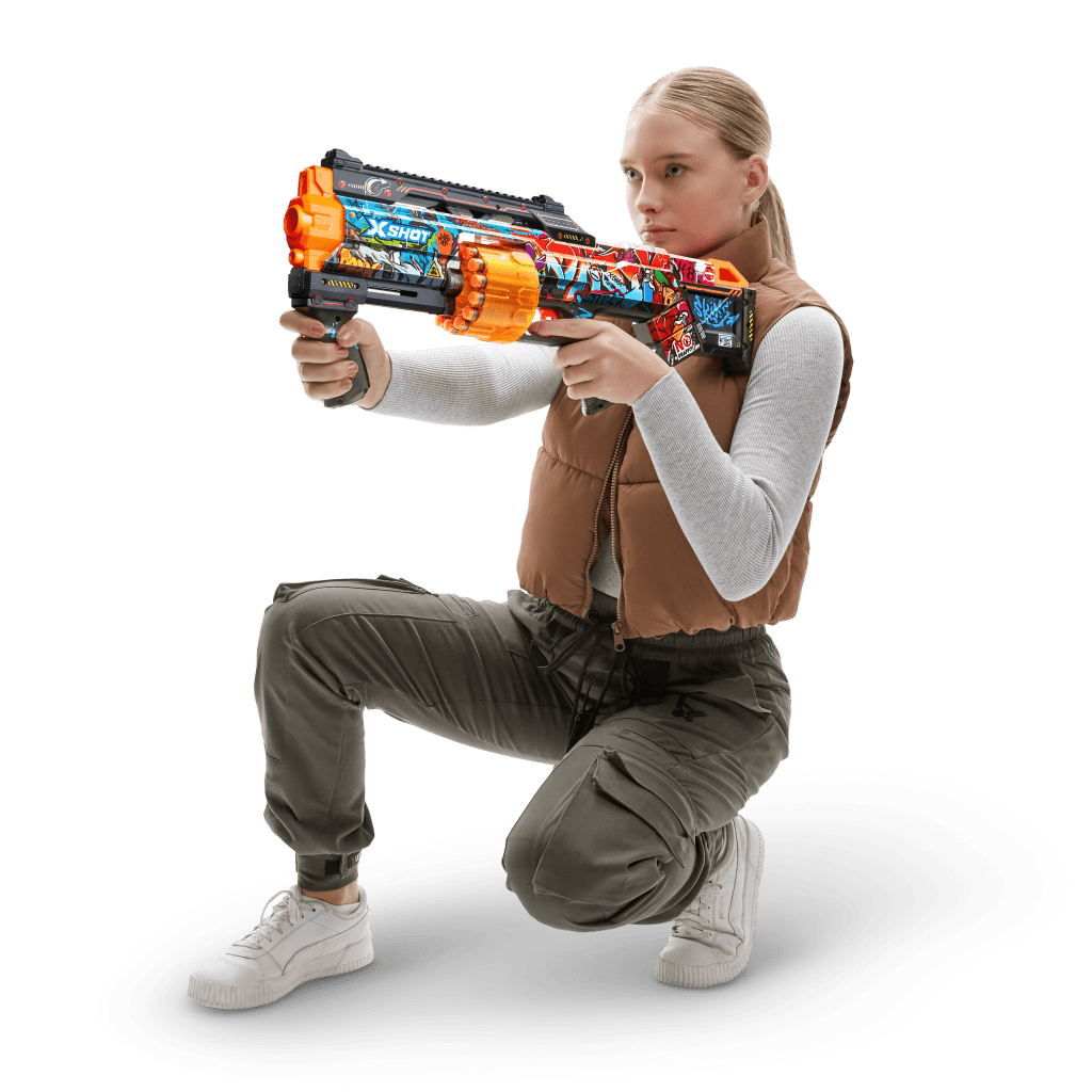 XSHOT Skins Last Stand Dart Blaster - Graffiti (16 Darts) by ZURU, For Ages 8+