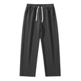 thumbnail image 3 of uikmnh Mens Sweatpants,Mens Winter Thickened Flannel Straight Leg Loose Pants with Solid Color and Comfortable Design for Sports and Leisure,Size 4XL, 3 of 4