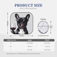 thumbnail image 3 of Fotbe Cool French Bulldog Wine 2-Piece Car Windshield Sun Shade | Sun Blocker for Car Windshield | Foldable Automotive Interior Accessories for Sun Protection-Small, 3 of 6